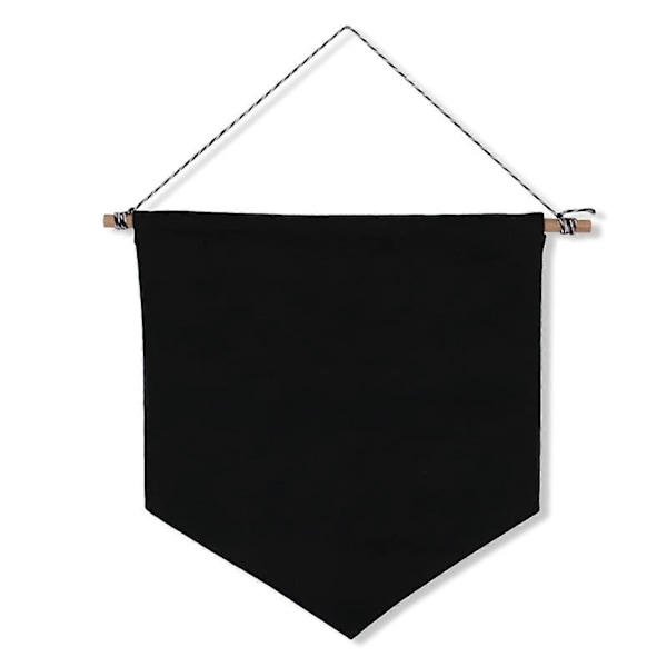 Nordisk Bomull Brosch Nål Märke Hållare Hängande Väggförvaring Display Banner Flagga Black M