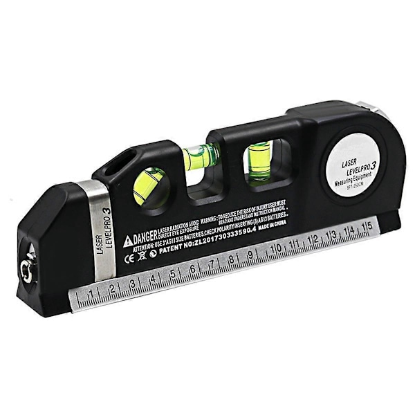 Multifunktionell Laserlinjal Laser Multifunktionell Laserpass och Vattenpass Metriska Linjaler Laser Rak Linje Horisont