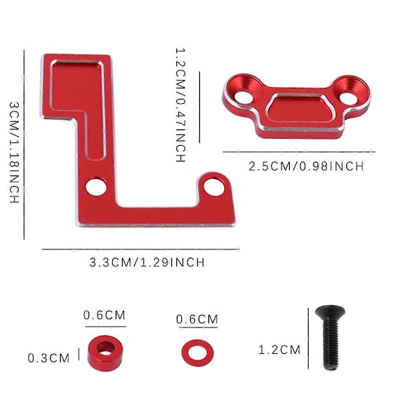 RC Bil Uppgradering Spindelstöd Kit för 1/10 RC Bildelar Röd