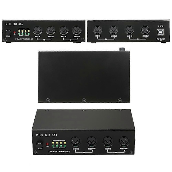 UM4x4 USB MIDI-gränssnitt 4 in / 4 ut 64 MIDI-kanaler 4i/4o
