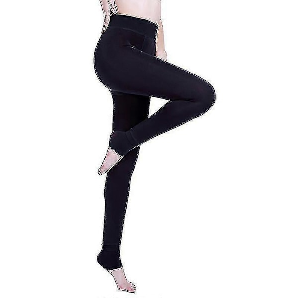 Fash Tjocka Varma Sömlöst Integrerade Inverterade Kashmir Leggings Varma Byxor Red M