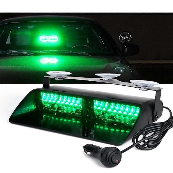 Gröna 16 LED Högintensiva LED Varningsljus för Brottsbekämpning