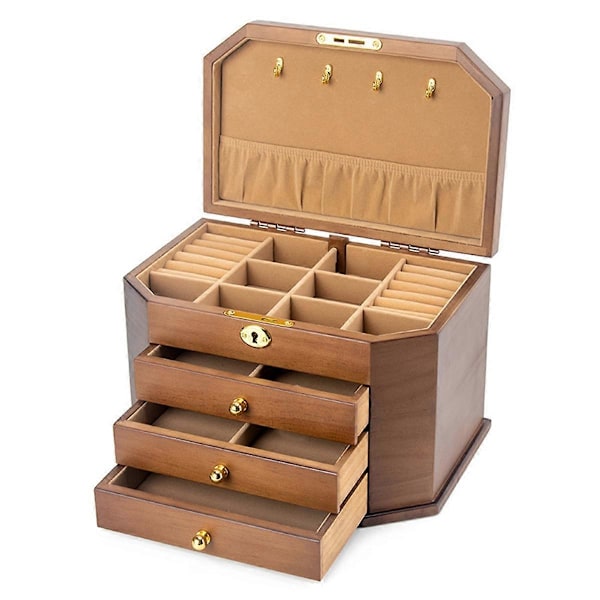 Smykkeskrin Vintage Smykkeskrin Ring Halskæde og Øreringe Organizer