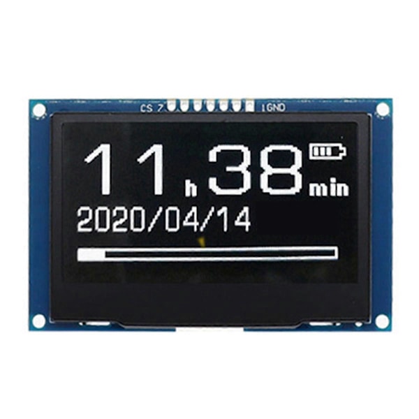 2.42-tums OLED-skärmmodul 128x64, högupplöst LCD-skärm vit