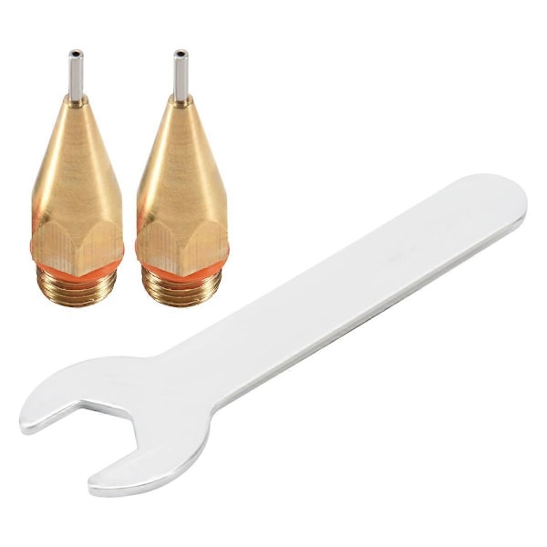 2 stk. 1,0X40 mm kobberdyse med dyse-nøgle, udskiftelig dyse