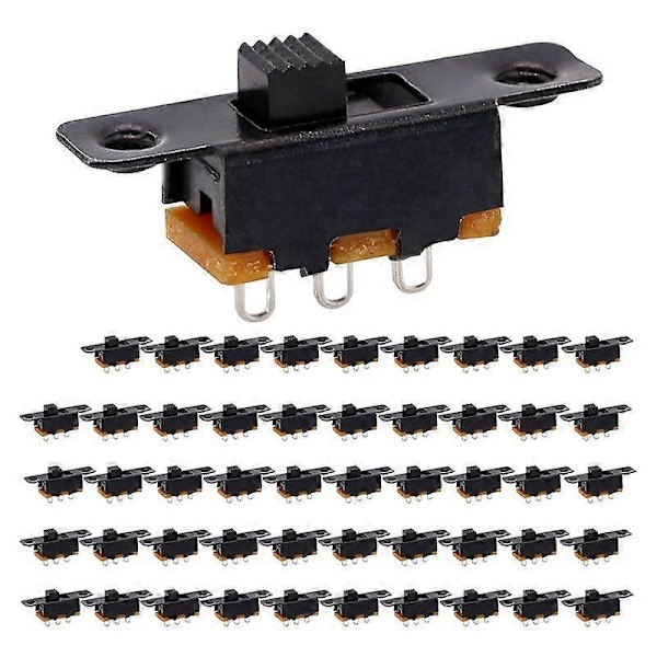 Glidströmbrytare Panelmontering 3 Lödstift På/Av 2 Positioner 50st