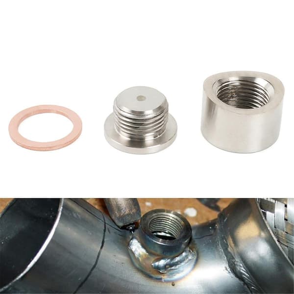 Syresensorsmutter Svetsmutter Plugg M18X1.5 O2 Sensoradapter Mutter Rostfritt Stål Platt Port