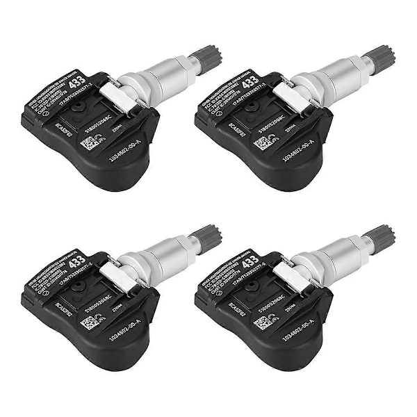 4 kpl auton TPMS-rengaspaineanturi 107481200B