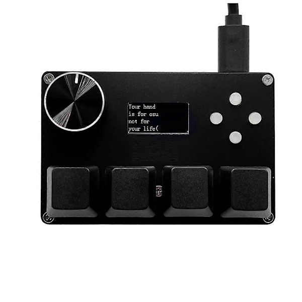 4 Key Mini O3C++ OSU Anpassat Gaming Tangentbord Svart