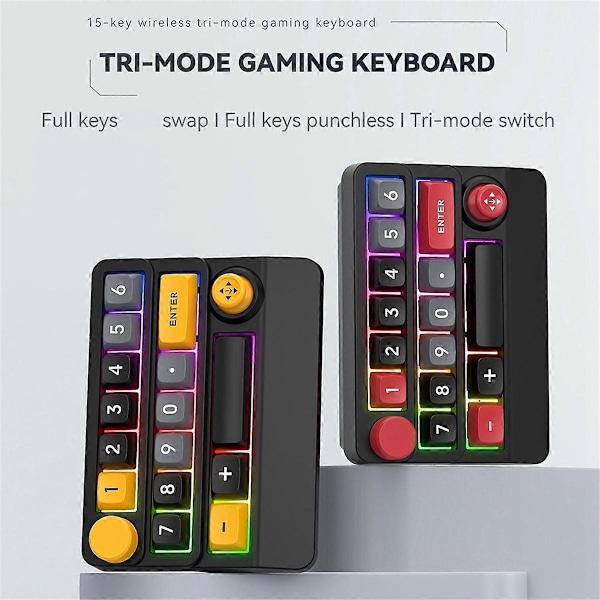 W909 Trådlöst Makrodefinierat Mekaniskt Tangentbord 3-läges Joystick B
