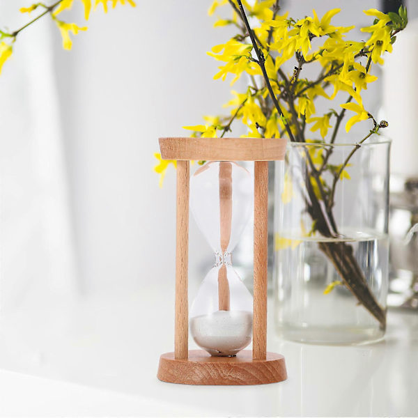 Trä Sandtimer 5 Minuters Timer Portabel Sandtimer Dekorativ Timglas Timer Kök Sandklocka