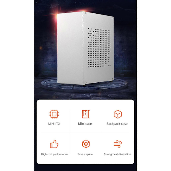 A07 Mini ITX Datorchassi USB3.0 Kabinett med Förlängningskabel (A)