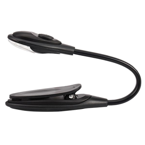Mini Flexibel Clip-on LED Vit Lampa bokhållare bordslampa Svart