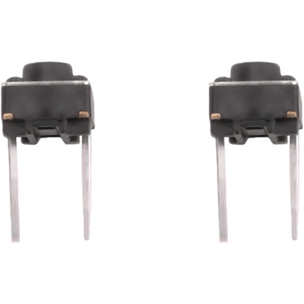 20 st 6x6x5mm Momentan Taktil Tryckknappsbrytare 2 Pin DIP Genomgående Hål