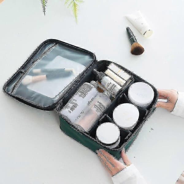 Pu Kvinder Bærbar Opbevaring Makeup Taske Rejse Izer