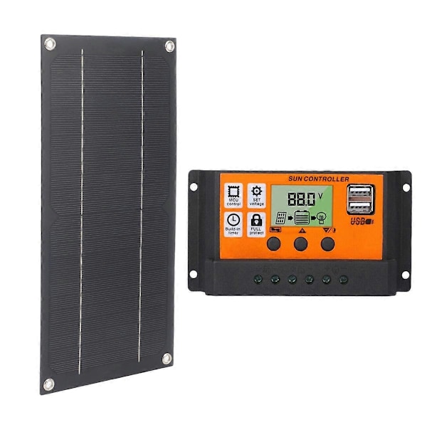 600 W aurinkopaneelisarja 100 A 18 V lataussäätimellä aurinkolataukseen