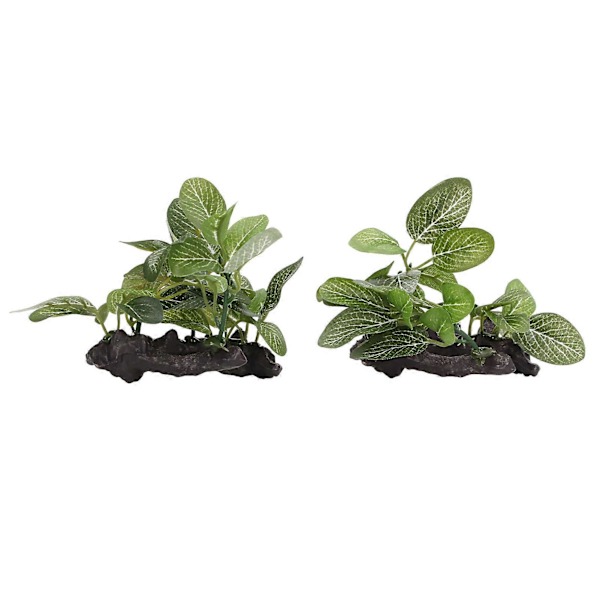2 stk. Akvarieplanter Dekorationer Høj Simulation Akvarium Kunstige Landskabsplanter til Akvarier
