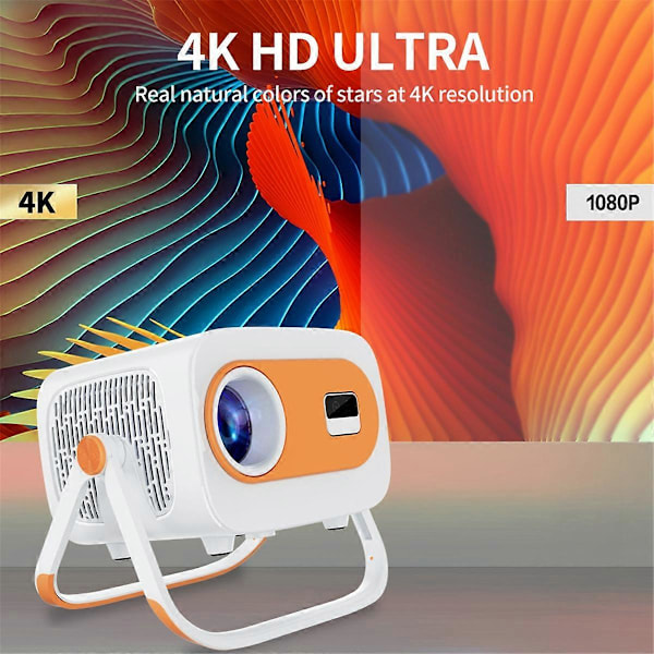 1080P Projektor 4K Android 13 Dubbel Wi-Fi Smart Hemprojektor EU-KONTAKT