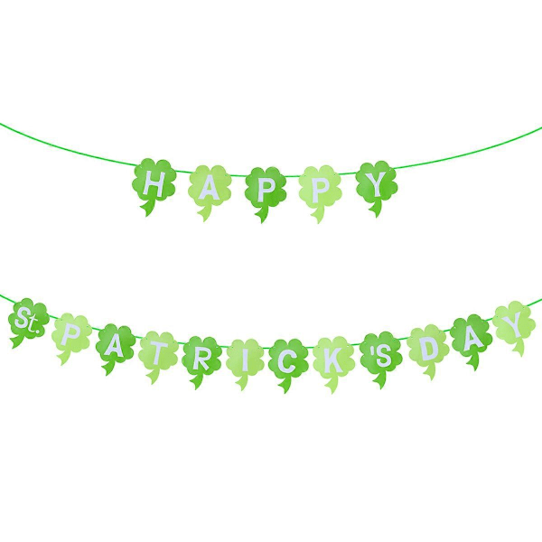 3 metrin St Patrick's Day -bannerit St Patrick's Day -lippu Shamrock-köynnös Shamrock-bannerit