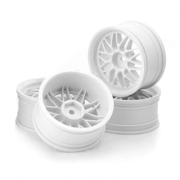4 stk. 1,9 tommer plastik 52 mm hjulfælg, hvid