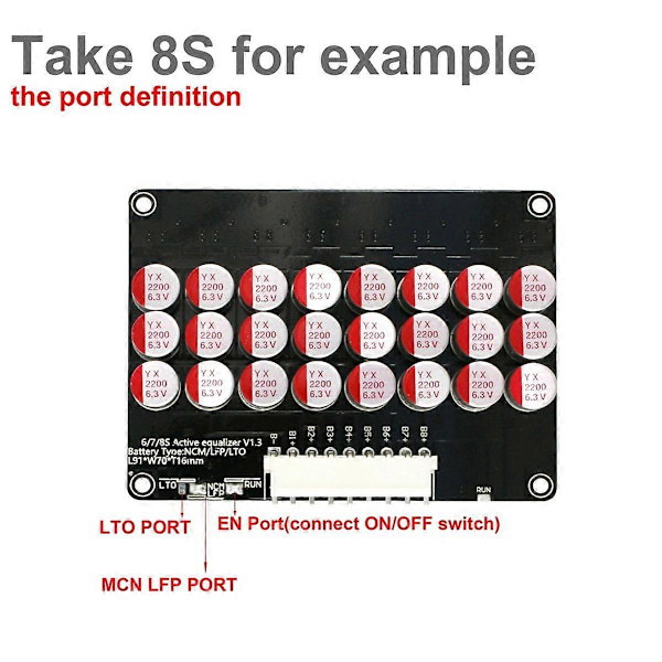 5.5A Høj Strøm Balance Modul 17S Aktiv Equalizer Balancer Lifepo4/Lipo/Lto Batteri Energi Kondensator
