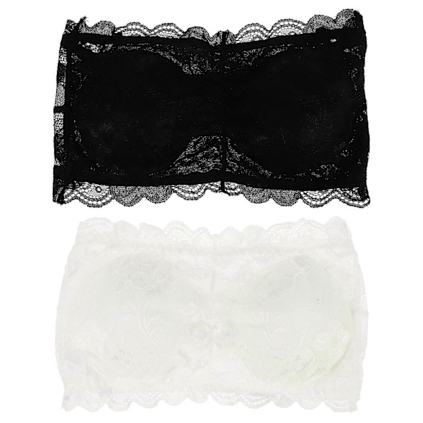 2 kpl Naisten Olkaimettomat Rintaliivit Toppi Camisole Putkitoppi Bandeau Toppi Langattomat Rintaliivit Naisten Pitsi Bandeau Rintaliivit