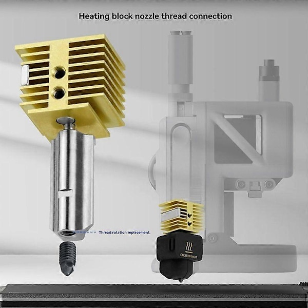För A1/A1 Mini Hot End Uppgradering - Snabbt Munstycksbyte, för 3D-skrivardelar 0.8mm