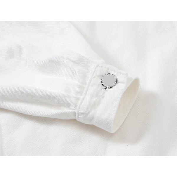 Denimjakke til kvinder WHITE L