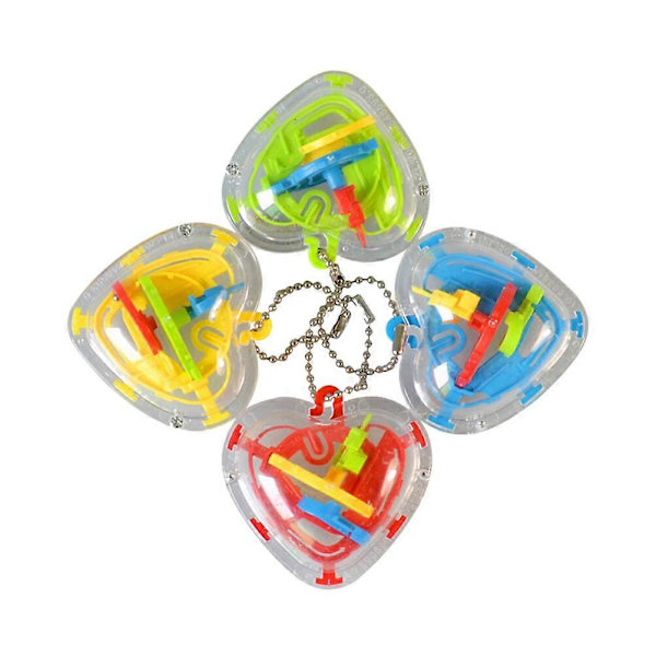 4 st Intellect Maze Ball Globe Labyrint Boll Maze Ball Spel Hjärngympa Boll 3d Labyrint Boll