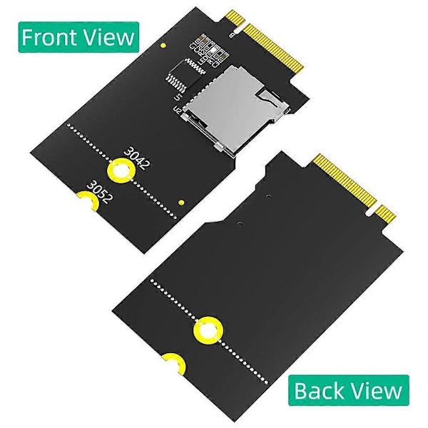 SD-kort TF SDHC SDXC til NGFF Key B Adapter