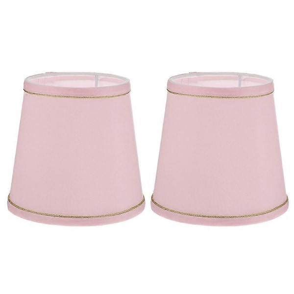 2 stk. stof lampeskærme loftlampe lysekrone lampeskærme støvtætte betræk (pink)
