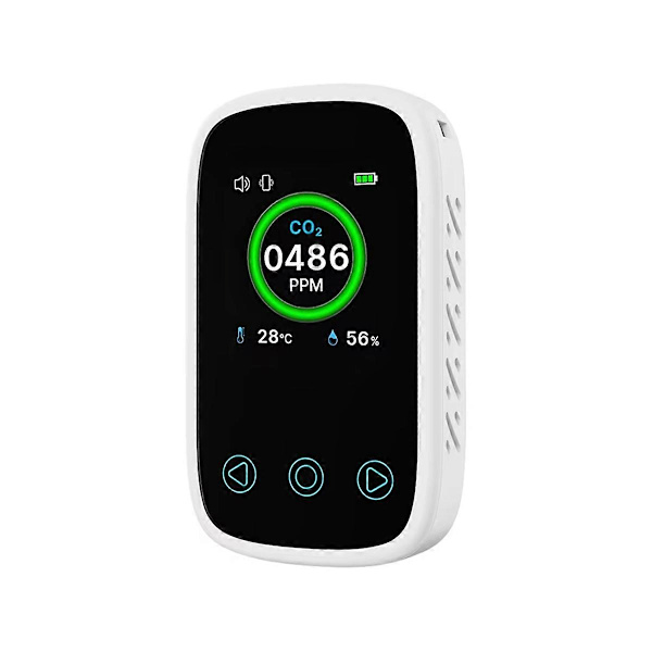 Mini 3 i 1 LCD Digital Karbondioksiddetektor Luftkvalitetstester Multifunksjon CO2 Termometer Hygrometer NDIR Sensor