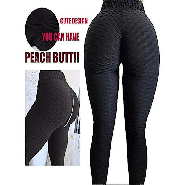 Buttlyftande Anti Cellulit Leggings för Kvinnor Högmidjade Yogabyxor Army green XS