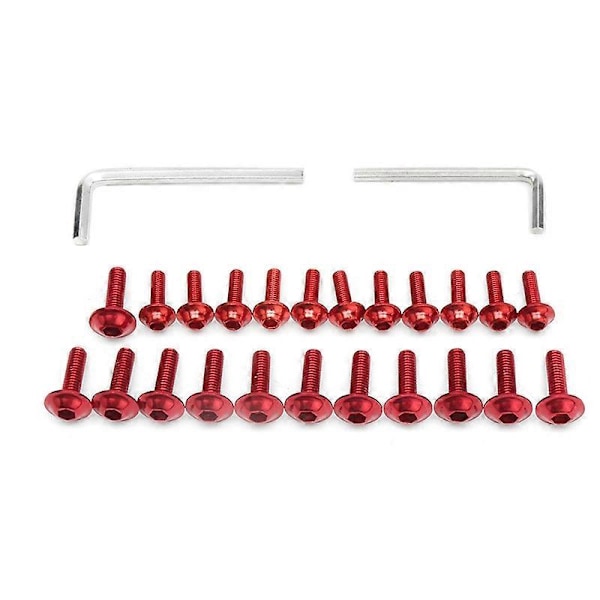 Motorcykelskruvar Muttrar Kit för YZF R1 R6 R3 2004-2008 (Röd)