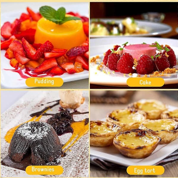10 Stykker Individuelle Forme Æggetærteforme, budding- og cupcakeforme, Mini Chokolade Smeltedigel Pander