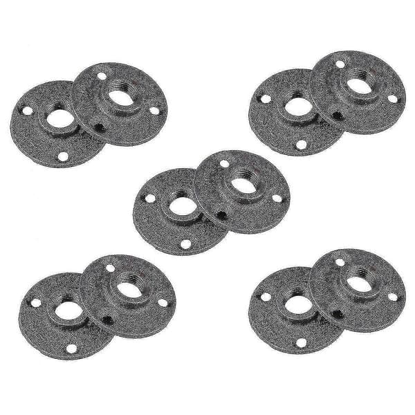 10 stk. 20 mm Eable Gjenget Gulvflens Jernrør Fittings Montert Flens (1/2 3 hull)