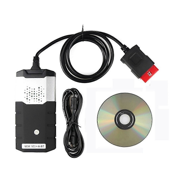 OBD2 Kodläsare Dubbelkort Bluetooth Feldetekteringsenhet Svart