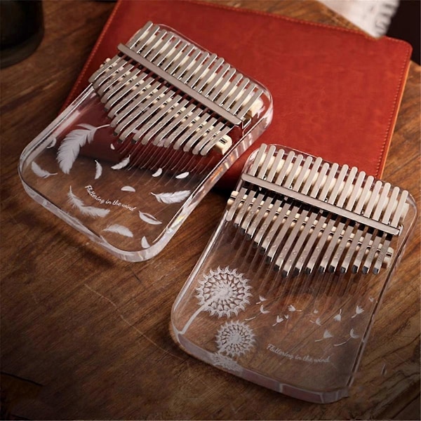Kalimba 17 Tangenter Professionelt Tommelfingerklaver Akryl Kalimba Tommelfingerklaver Keyboard Musikinstrument Hvid