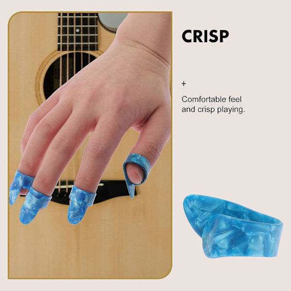 Bass Plektrum Fingerspets Skydd Omslag Plektrum Instrument Nagelskydd Pipa Naglar Akustisk Gitarr Plektrum