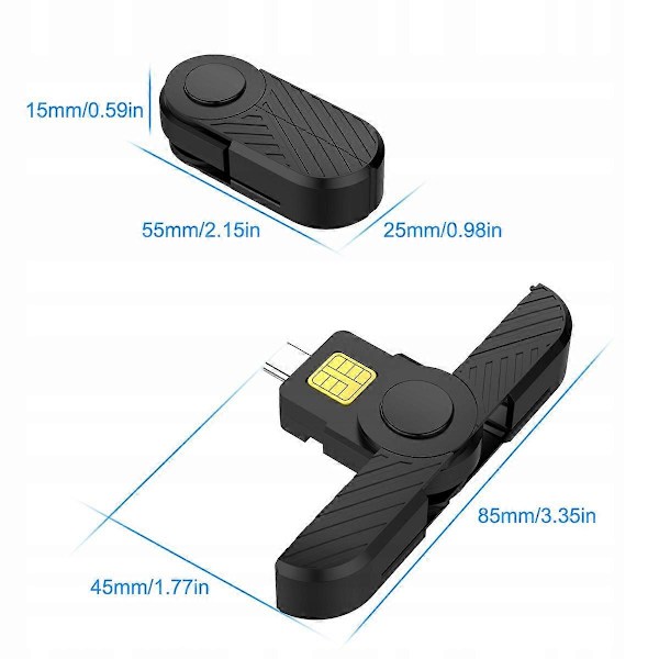 Förare Kortläsare Usb - C Vikbar Cr331 För Smartphone