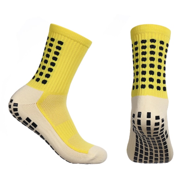 1 par strumpor plattform plus svettabsorberande och deodorant halkfria sportyoga strumpor 39-45 yellow