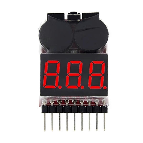 BBX1-8S 1-8S 2IN1 Lipo Batterispänningstestare Utan Hölje