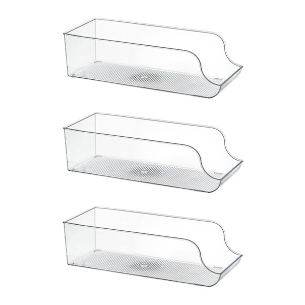 3 st Dryckdispenser Organizer för Kylskåp, Klar Plast Hög Smal Burk Hållare Behållare St