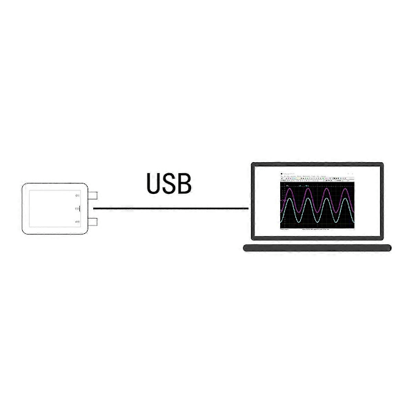 Fosc21C1 2-kanals USB PC-oscilloskop 1MHz samplingsfrekvens Portabelt oscilloskop MCU-utveckling