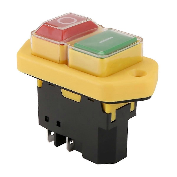 YH02-A Elektromagnetisk Strömbrytare 220V 15A 5PIN Start Tryckknapp för Maskinverktygsutrustning Vattentät Panel