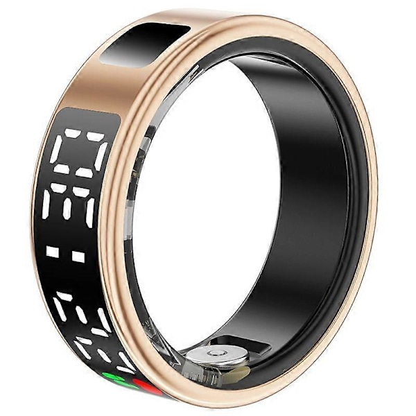 Smart Ring RS08 Pulsmätare Hälsoövervakare 5ATM Vattentät Multi Sportläge Blodsyresmätare med Laddningsfack, B