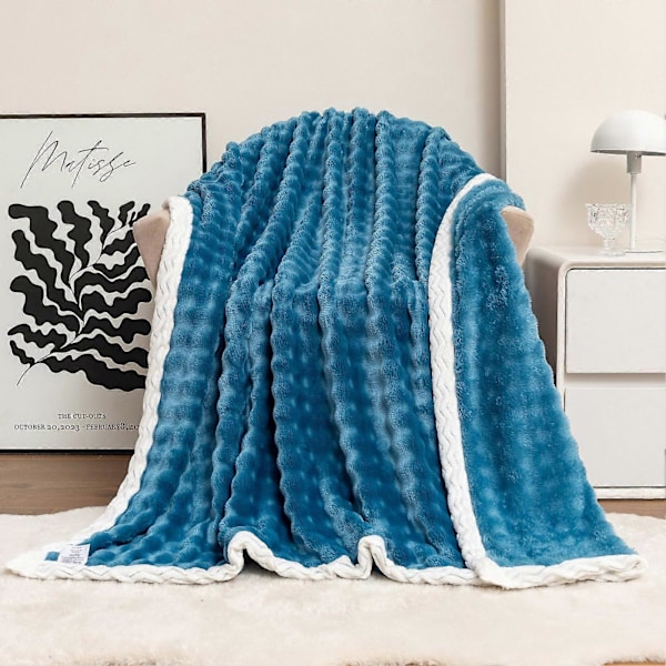Sommarpläd Filt Fleece Filt Enfärgad Design Hudvänlig Andningsbar Hållbar Sömnad Tvättbar Sängfilt Camel L