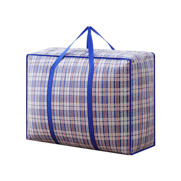 Opbevaringspose til dyner Multifunktionel Super Stor Kapacitet Vævet Fortykkede Dyne Bagage Pakkepose til Hjemmet Blue S