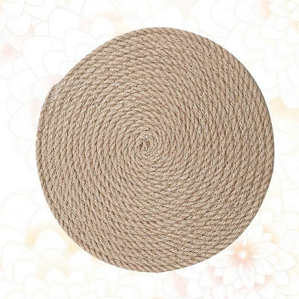 1 kpl Amerikkalainen maalaistyylinen pellavainen pöytämatto ateria pöytälevy kuumuutta kestävä eristystabletti lasinalunen kotiin teehuoneeseen kahvilaan khaki (koko L)