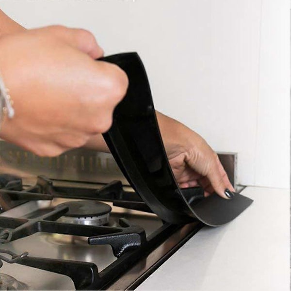 2 kpl/setti kumiset öljynkestävät lämmönkestävät lieden rakotulpat keittiövälineet Black 25inch